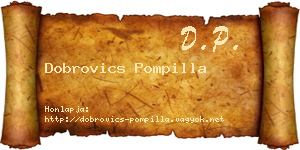 Dobrovics Pompilla névjegykártya